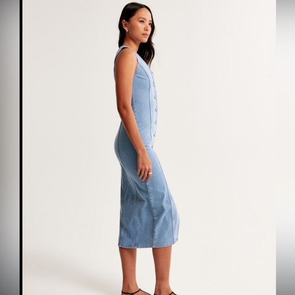 Abercrombie Mara Denim Vest Dress, black - Picture 2 of 4